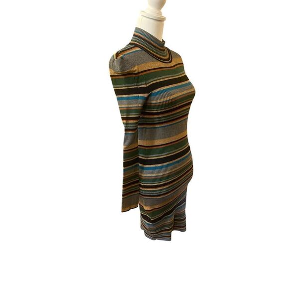 Ronny Kobo Tanysha Sweater Dress Striped Glitter Stretch Knit Dress Size 6 - Picture 6 of 8
